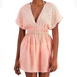 Miken Coral Tie Back Cover Up Tinic Swimsuit Dress Size XSMALL